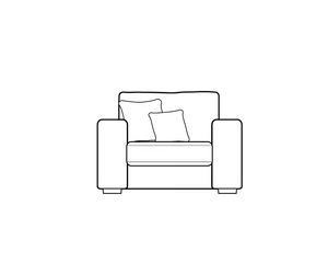 Armchair (L121cm x D100cm x H79cm)