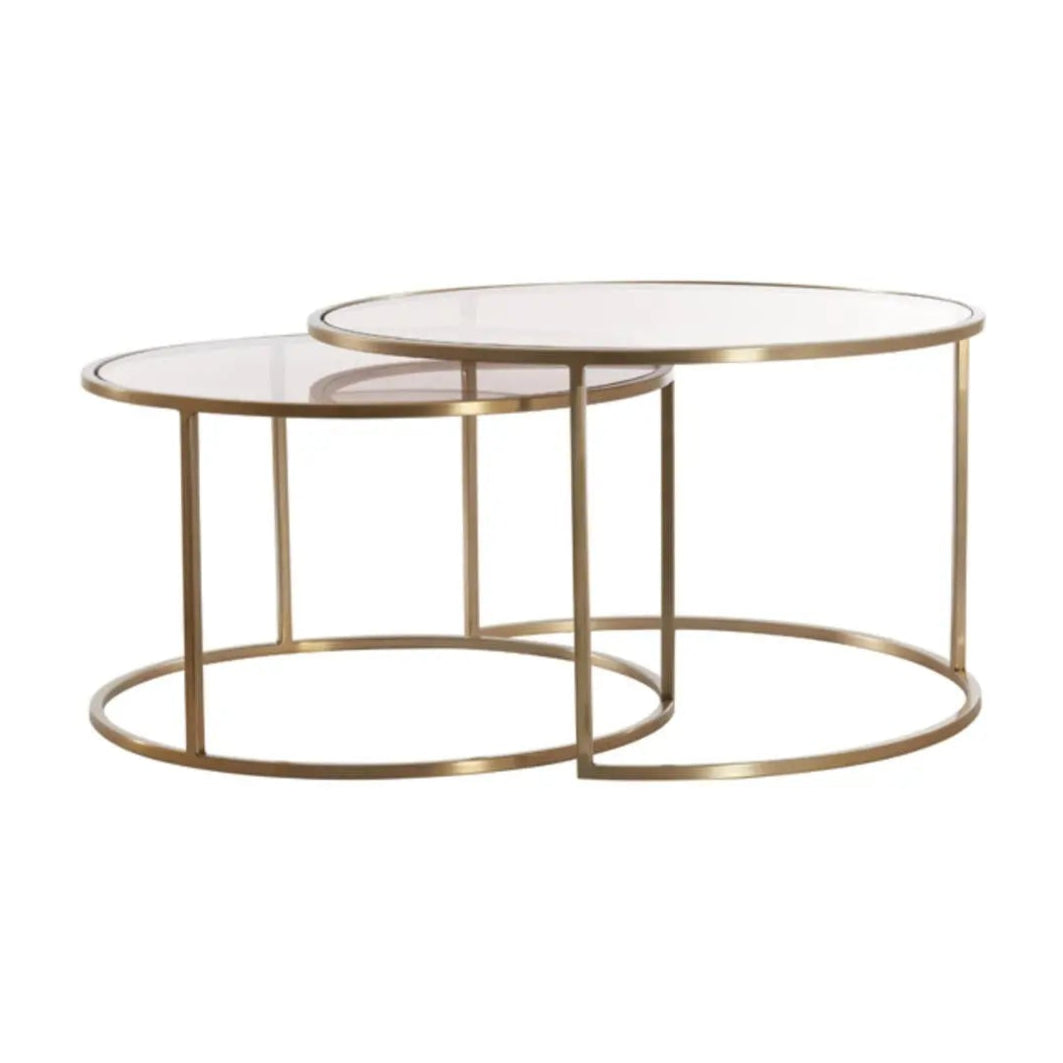 Duarte Brown & Light Gold Coffee Table Home Store Living