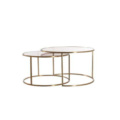 Duarte Brown & Light Gold Coffee Table Home Store Living