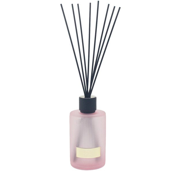 500ml Frosted Berry Reed Diffuser - Round Ribbed Frosted Bottle Lesser & Pavey Ltd