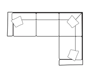 Large Arm Chaise Sofa (Left or Right Hand Facing) (L277cm x D193cm x H92cm)