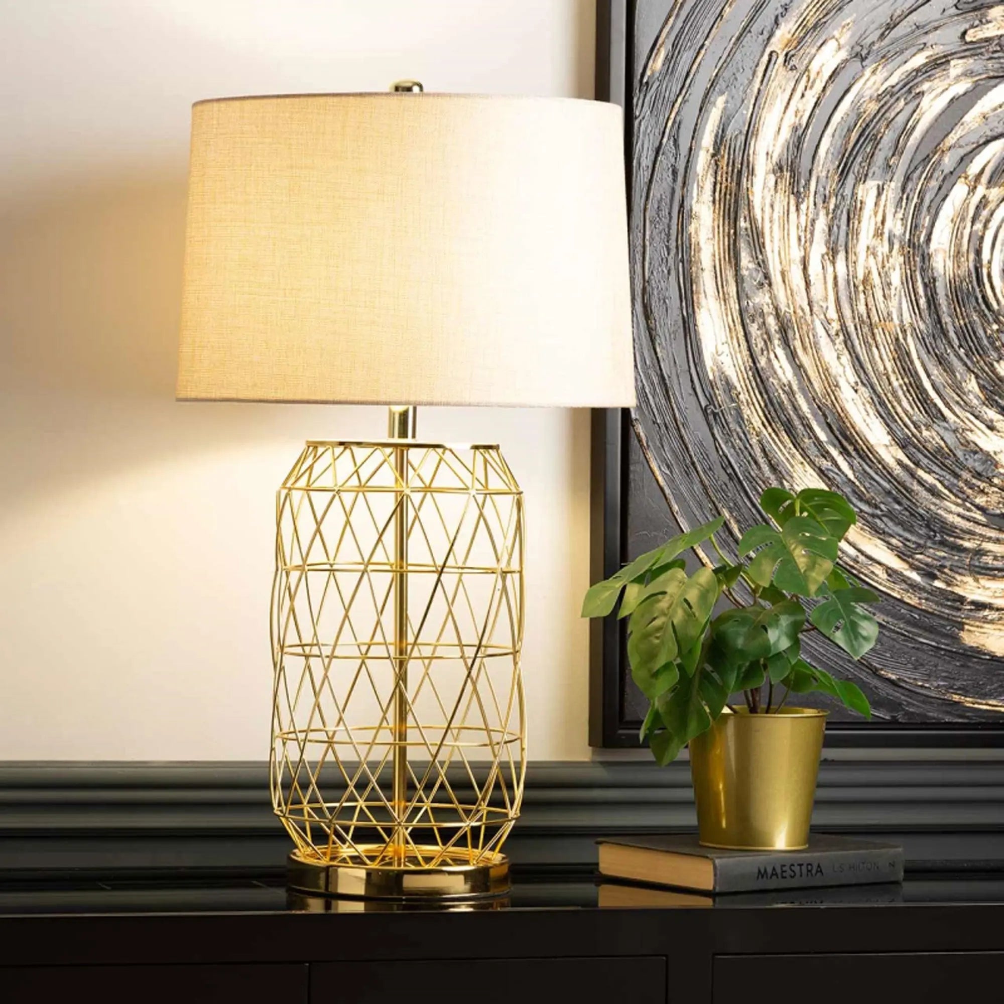 Gold Cage Lamp CIMC