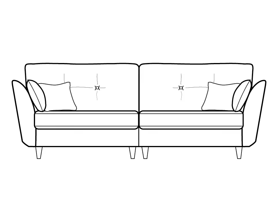 Canterbury High Leg Sofa Range 4 Seater - Home Store Living