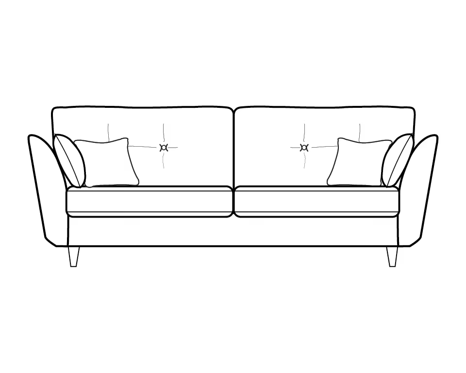 Canterbury High Leg Sofa Range 3 Seater - Home Store Living