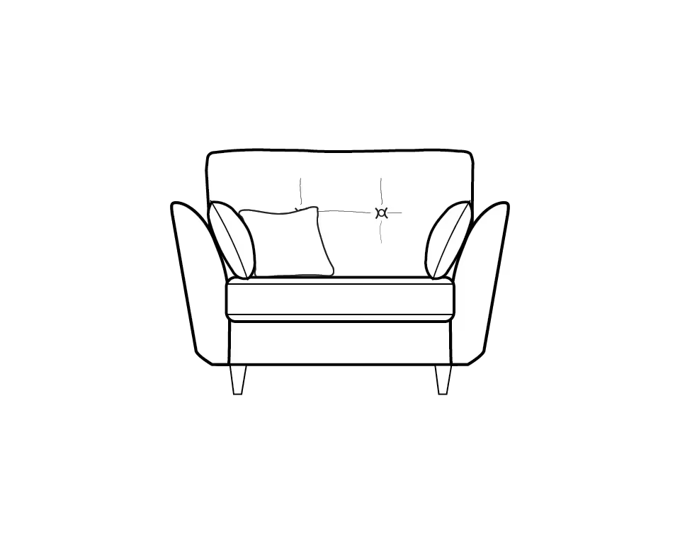 Canterbury High Leg Sofa Range Love Chair - Home Store Living