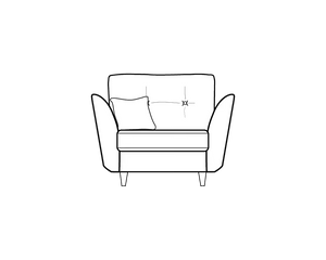 Armchair (L91cm x D89cm x H96cm)