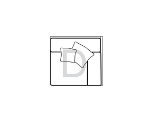 Corner Unit (L99cm x D99cm x H89cm)