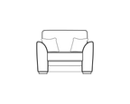 Ashford Mid-Century Sofa Range Love Chair - Home Store Living