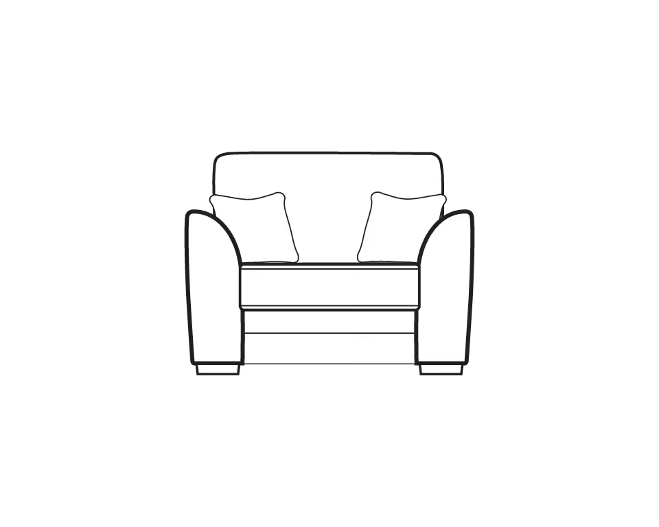 Ashford Mid-Century Sofa Range Love Chair - Home Store Living