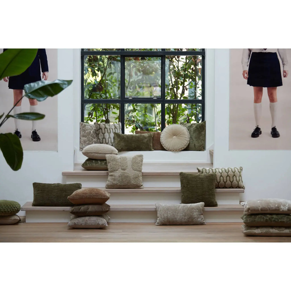 Huslia Rectangular Beige Cushion Light and Living