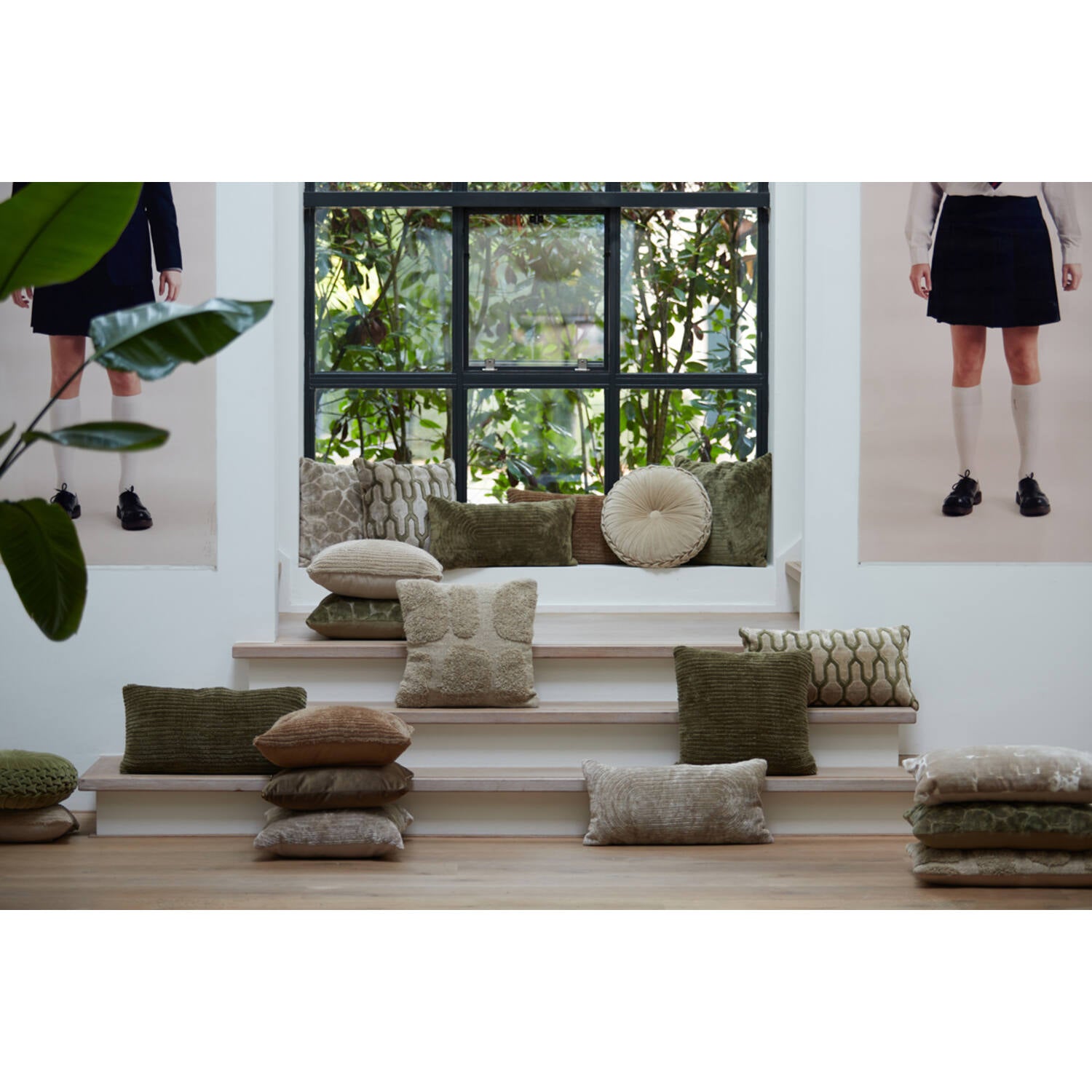 Huslia Rectangular Beige Cushion