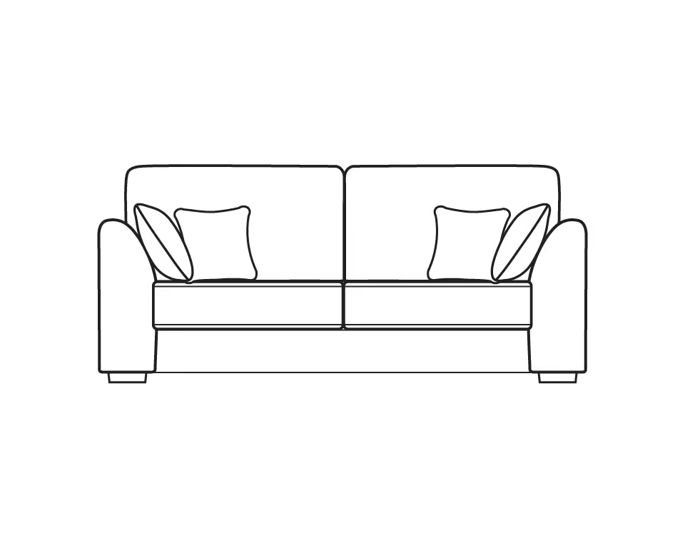 Grantley Rolled Arm Sofa Range 3 Seater - Home Store Living