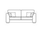 Grantley Rolled Arm Sofa Range 3 Seater - Home Store Living