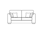 Grantley Rolled Arm Sofa Range 2 Seater - Home Store Living
