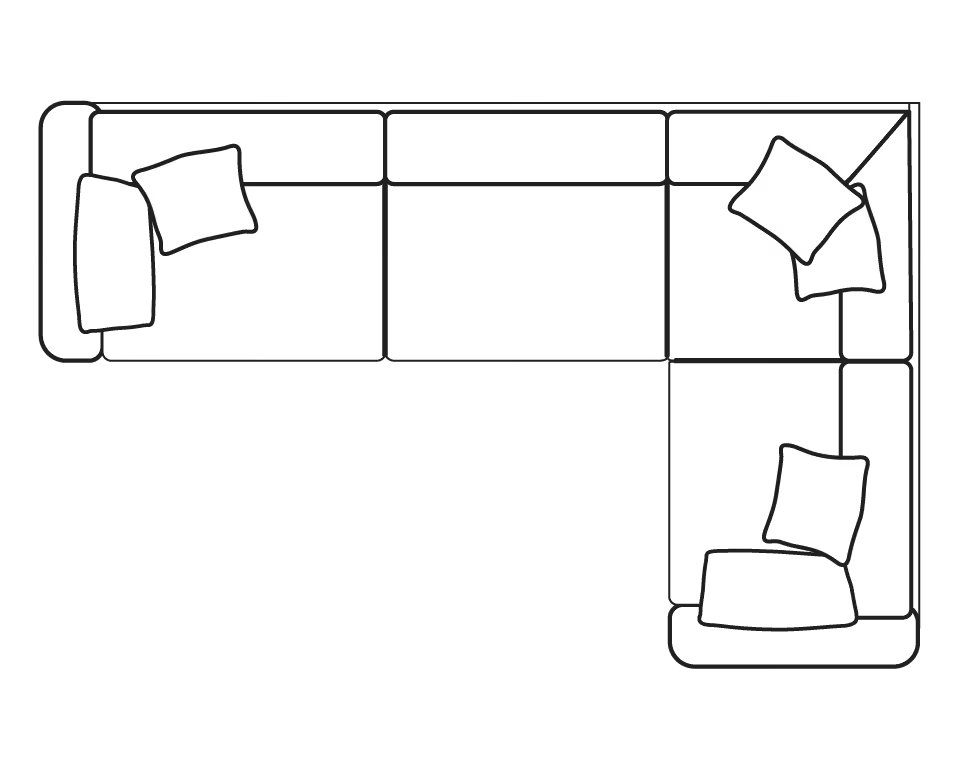 Grantley Rolled Arm Sofa Range Large Chaise Group - Home Store Living