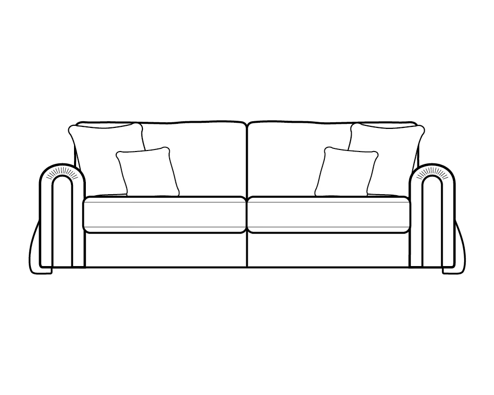 Charlie Wide Arm Sofa Range 4 Seater - Home Store Living