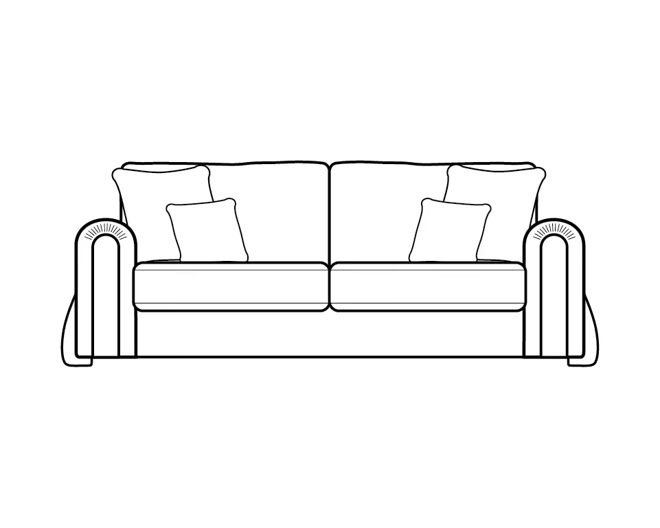 Charlie Wide Arm Sofa Range 3 Seater - Home Store Living
