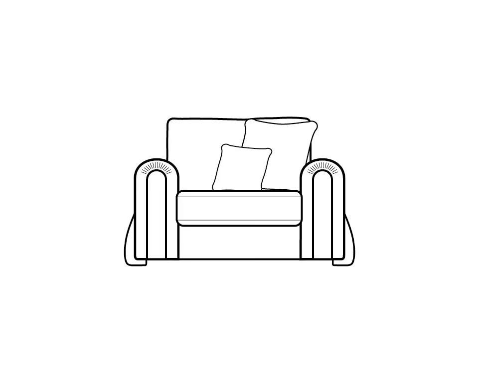 Charlie Wide Arm Sofa Range Love Chair - Home Store Living