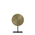 Small Antique Bronze Spiral Ornament on Black Base Light and Living