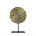 Ornament on base 25x10x39 cm RAWAS rw ant brnz circle-m blck Light and Living