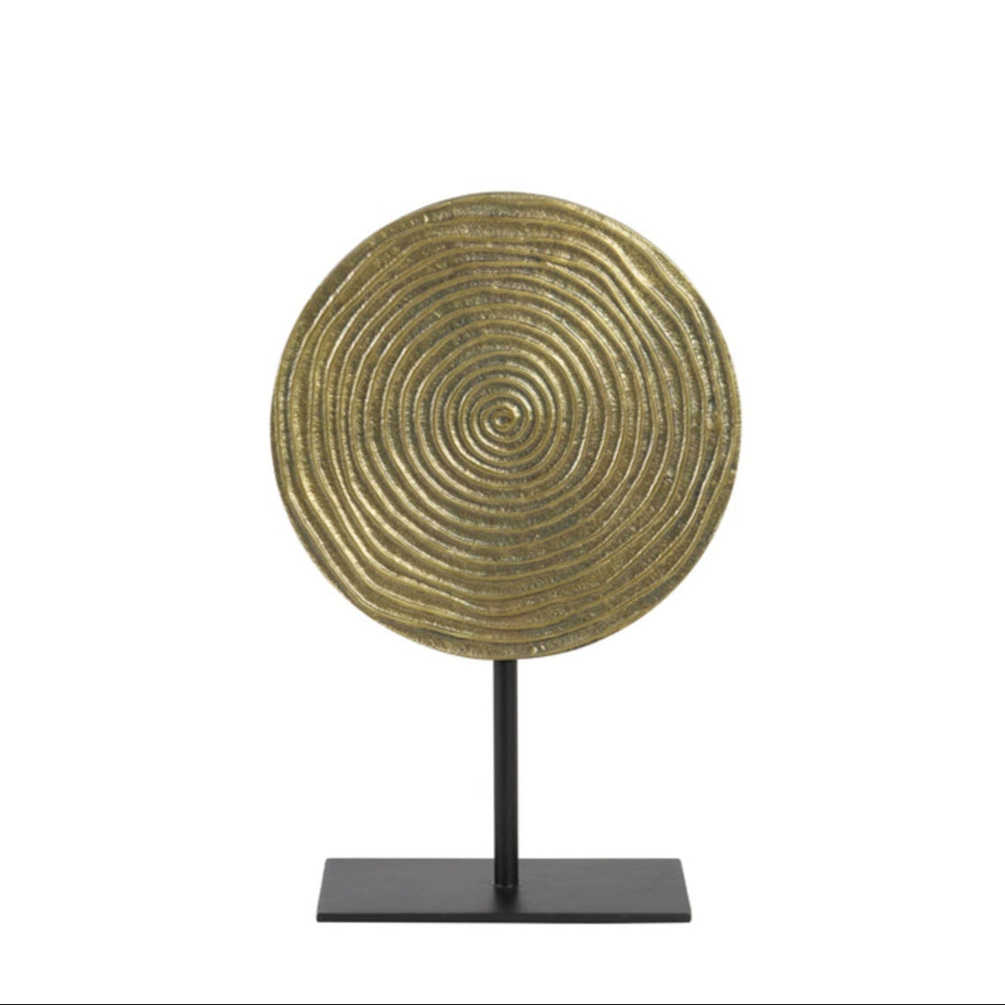 Ornament on base 25x10x39 cm RAWAS rw ant brnz circle-m blck Light and Living