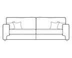 Enzo Track Arm Sofa Range 4 Seater - Home Store Living