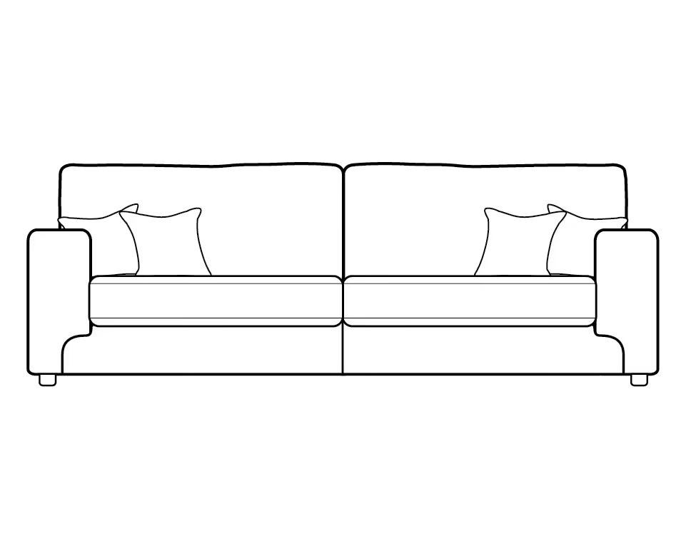 Enzo Track Arm Sofa Range 4 Seater - Home Store Living