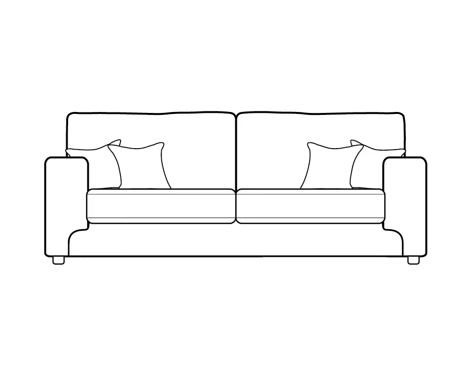 Enzo Track Arm Sofa Range 3 Seater - Home Store Living
