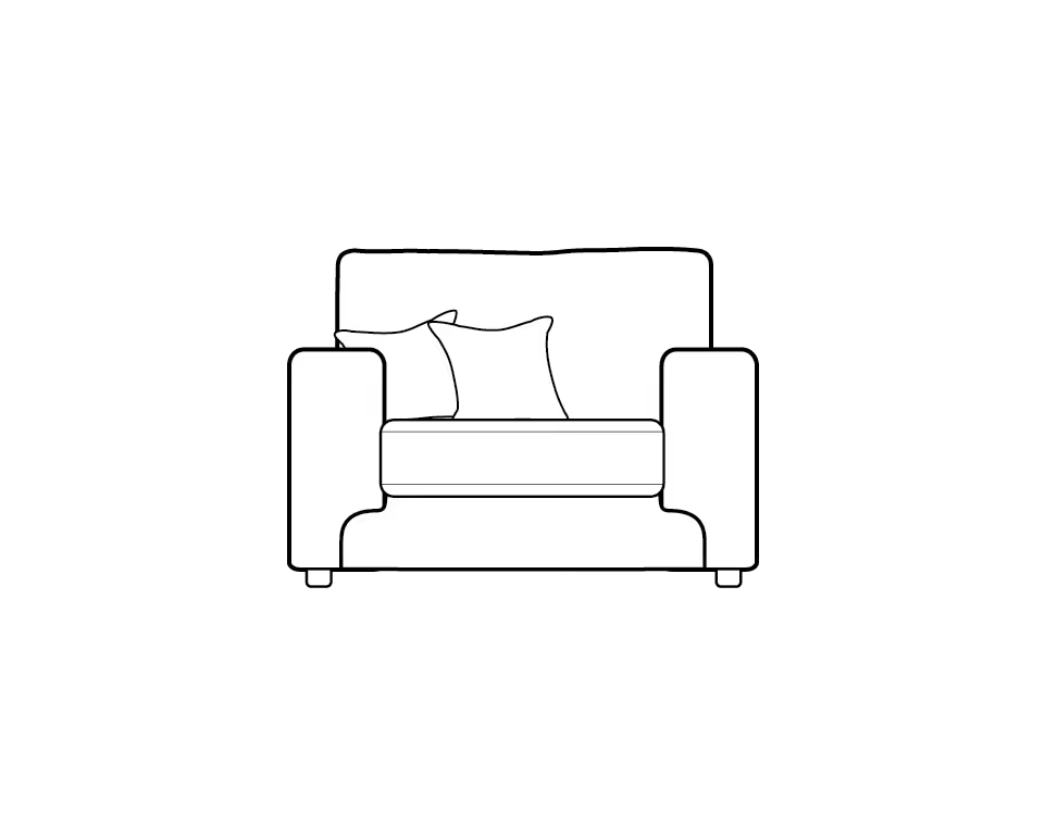 Enzo Track Arm Sofa Range Love Chair - Home Store Living