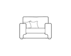 Enzo Track Arm Sofa Range Love Chair - Home Store Living