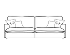 Bromley Fluted Chenille Sofa Range 4 Seater - Home Store Living