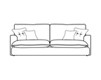 Bromley Fluted Chenille Sofa Range 3 Seater - Home Store Living
