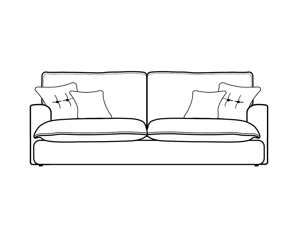 Bromley Fluted Chenille Sofa Range 3 Seater - Home Store Living