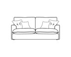 Bromley Fluted Chenille Sofa Range 2 Seater - Home Store Living