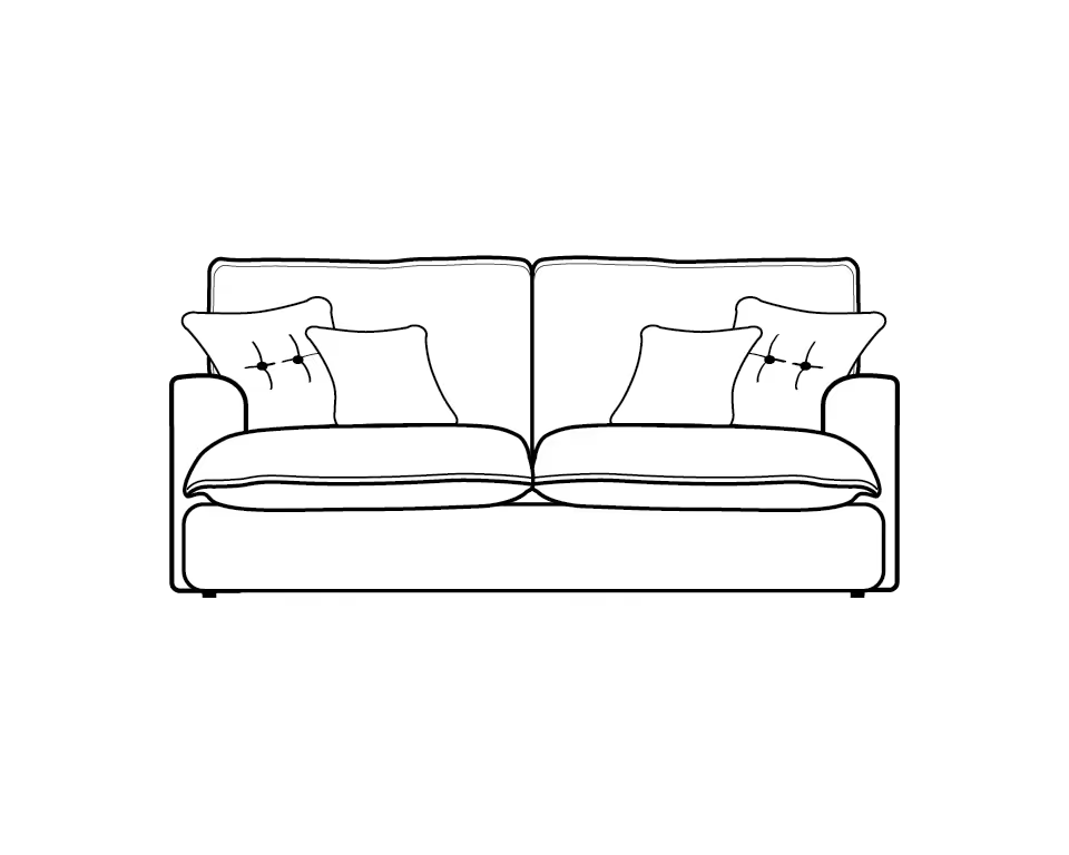 Bromley Fluted Chenille Sofa Range 2 Seater - Home Store Living