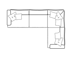2C1 Left-Hand Facing Corner Sofa (L266cm x D190cm x H90cm)