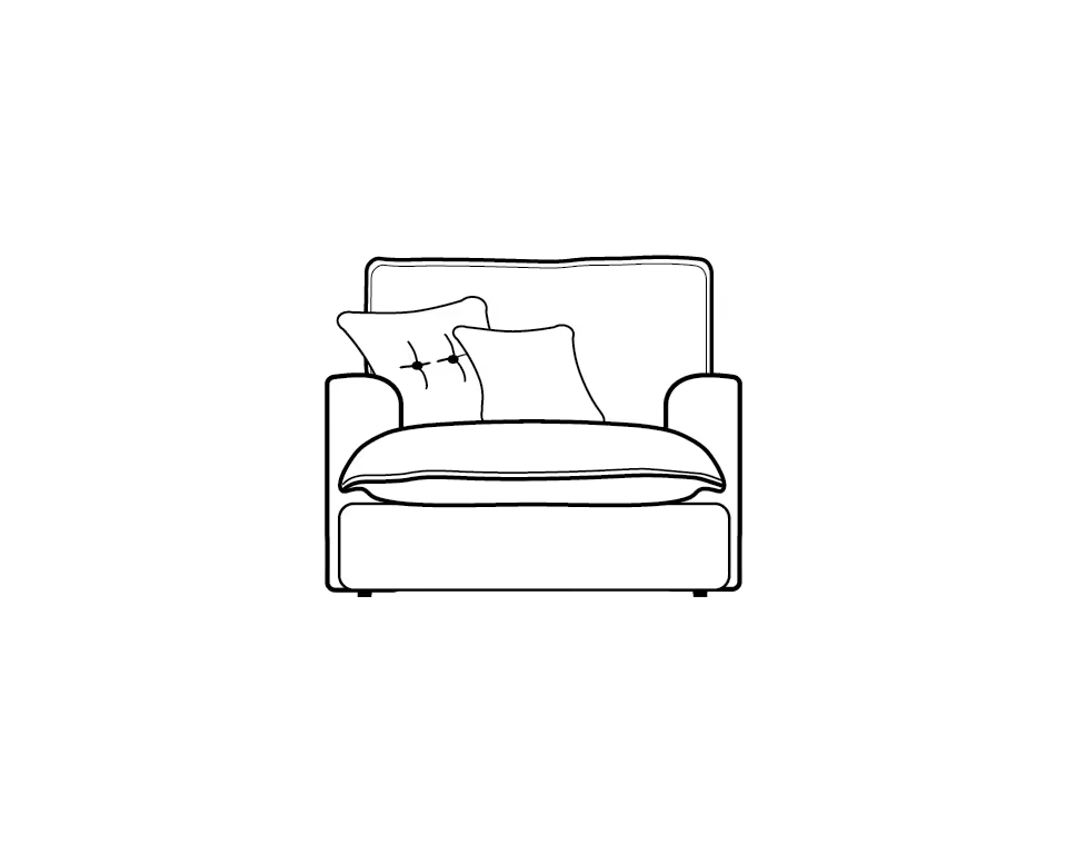 Bromley Fluted Chenille Sofa Range Love Chair - Home Store Living