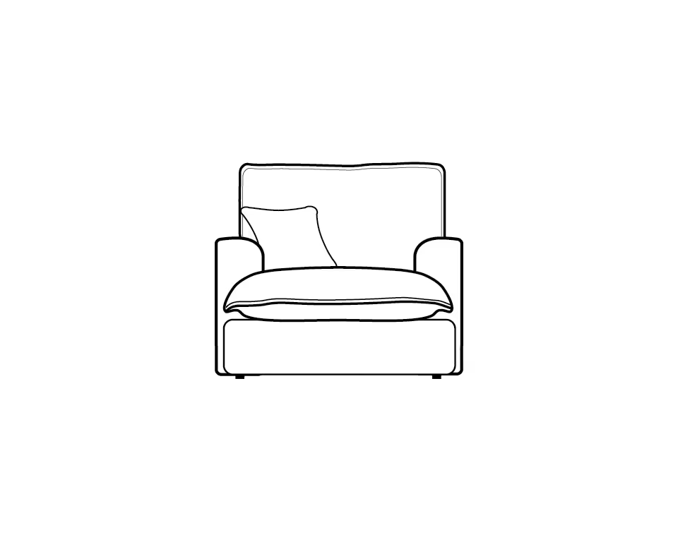 Bromley Fluted Chenille Sofa Range Armchair - Home Store Living