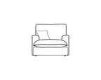 Bromley Fluted Chenille Sofa Range Armchair - Home Store Living