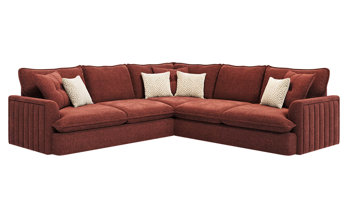 Bromley Fluted Chenille Sofa Range w/ Accents Lebus