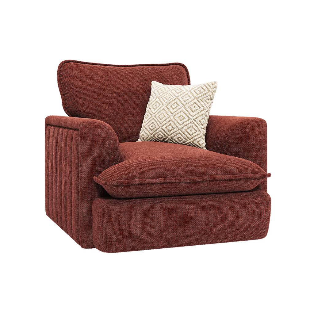 Bromley Fluted Chenille Sofa Range w/ Accents Lebus