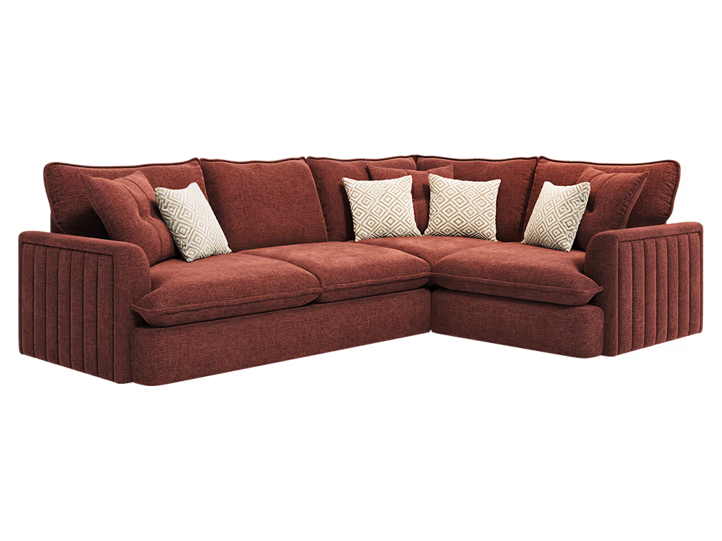 Bromley Fluted Chenille Sofa Range w/ Accents Lebus