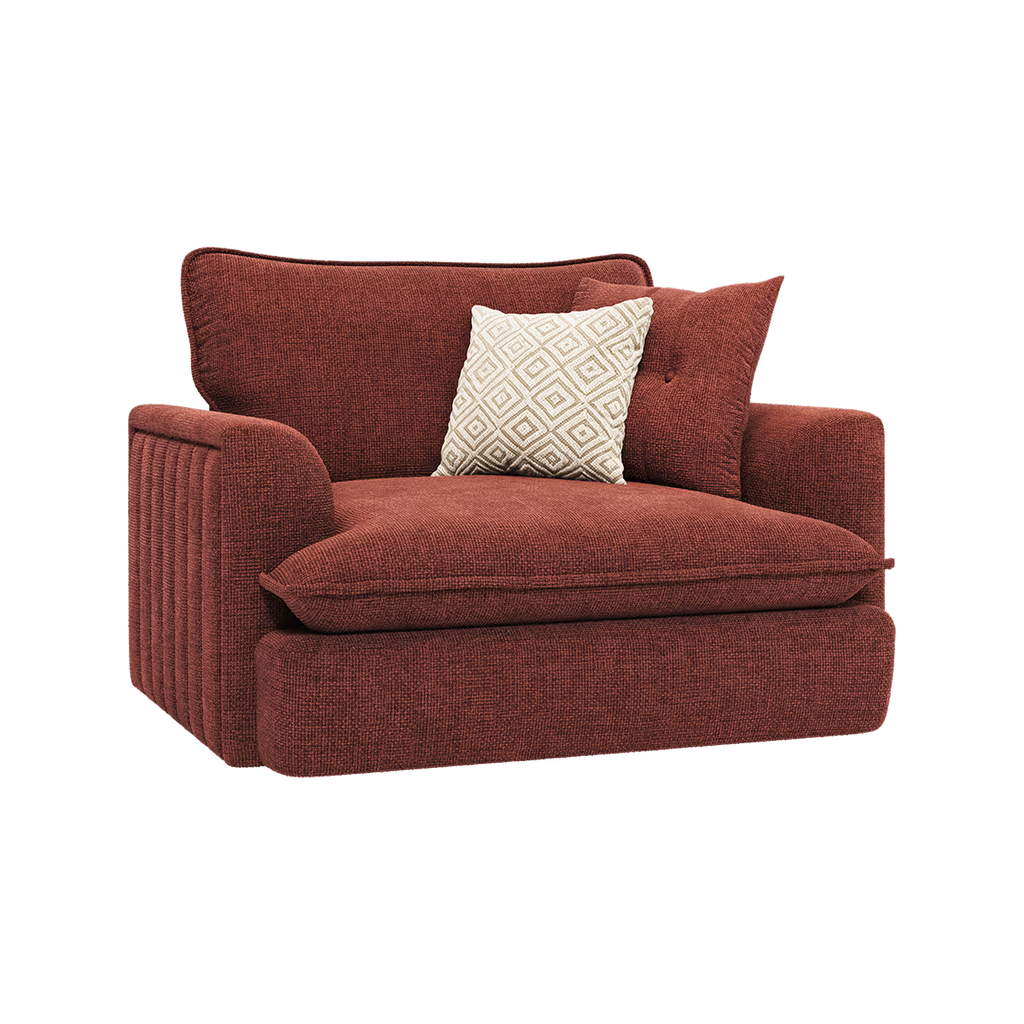 Bromley Fluted Chenille Sofa Range w/ Accents Lebus