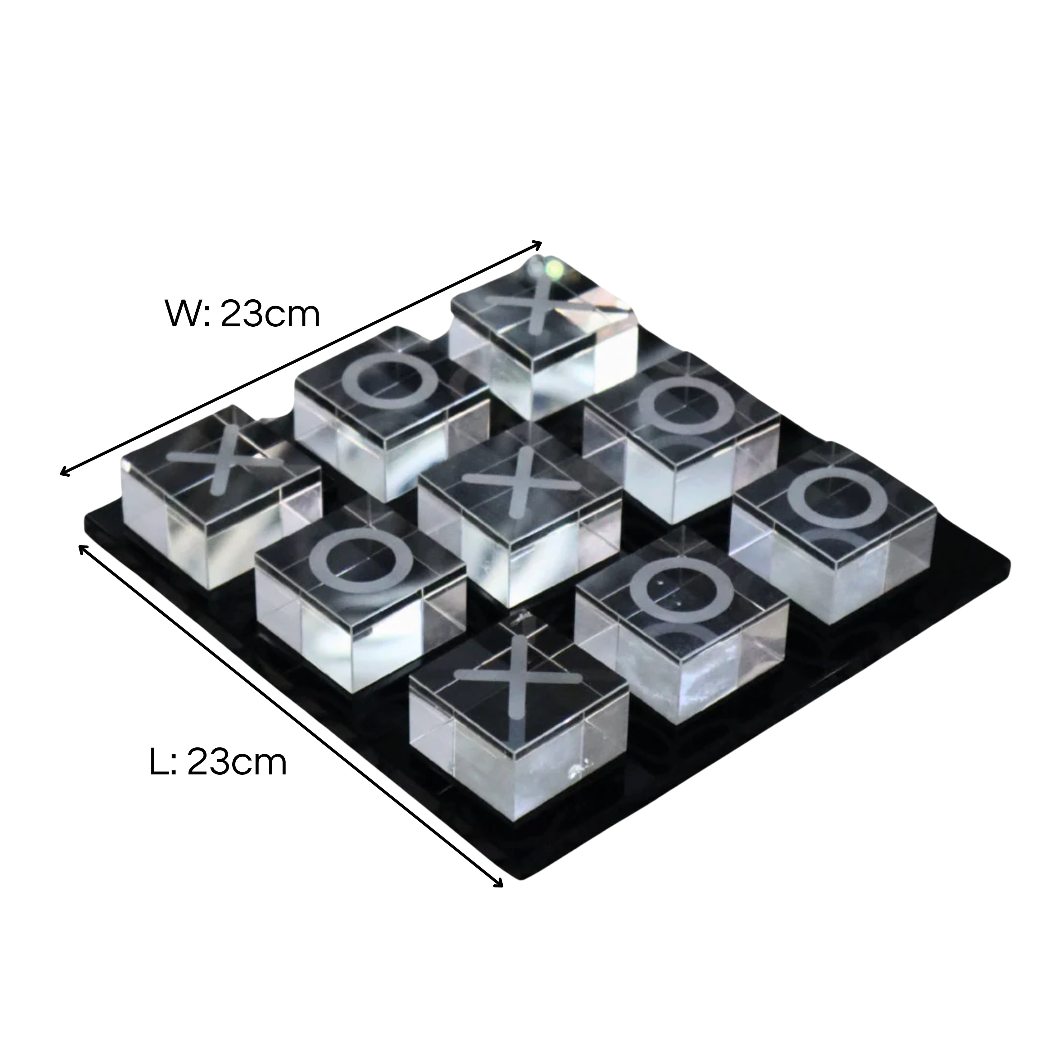 Crystal Tic-Tac-Toe Decorative Game Board 23cm Ivan
