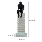 Large 27cm Crystal Staircase Thinking Man Ornament Ivan