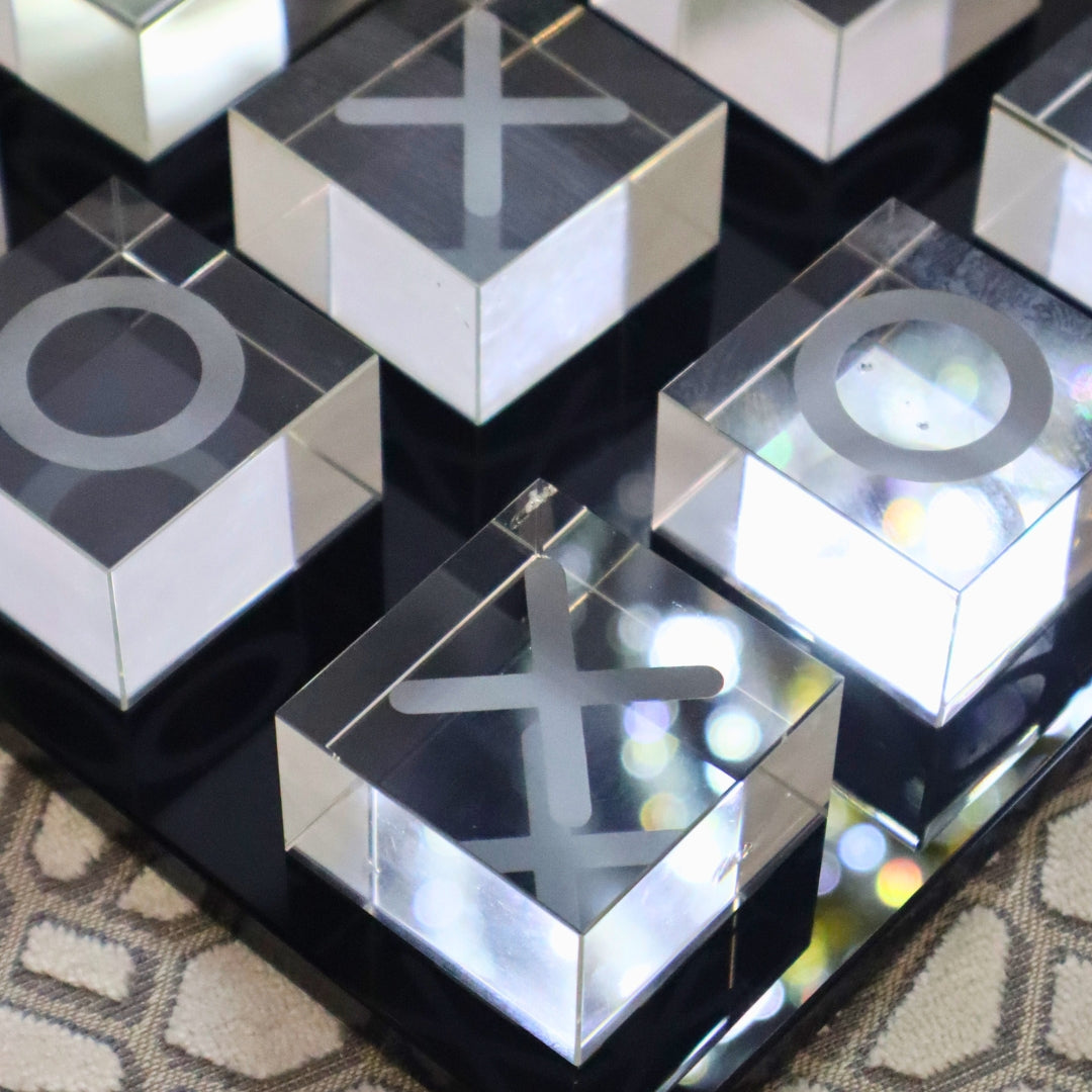 Crystal Tic-Tac-Toe Decorative Game Board 23cm Ivan