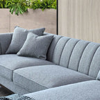 Aluxo Cooper Right Hand Corner Group in Dolphin Boucle Furnish 365