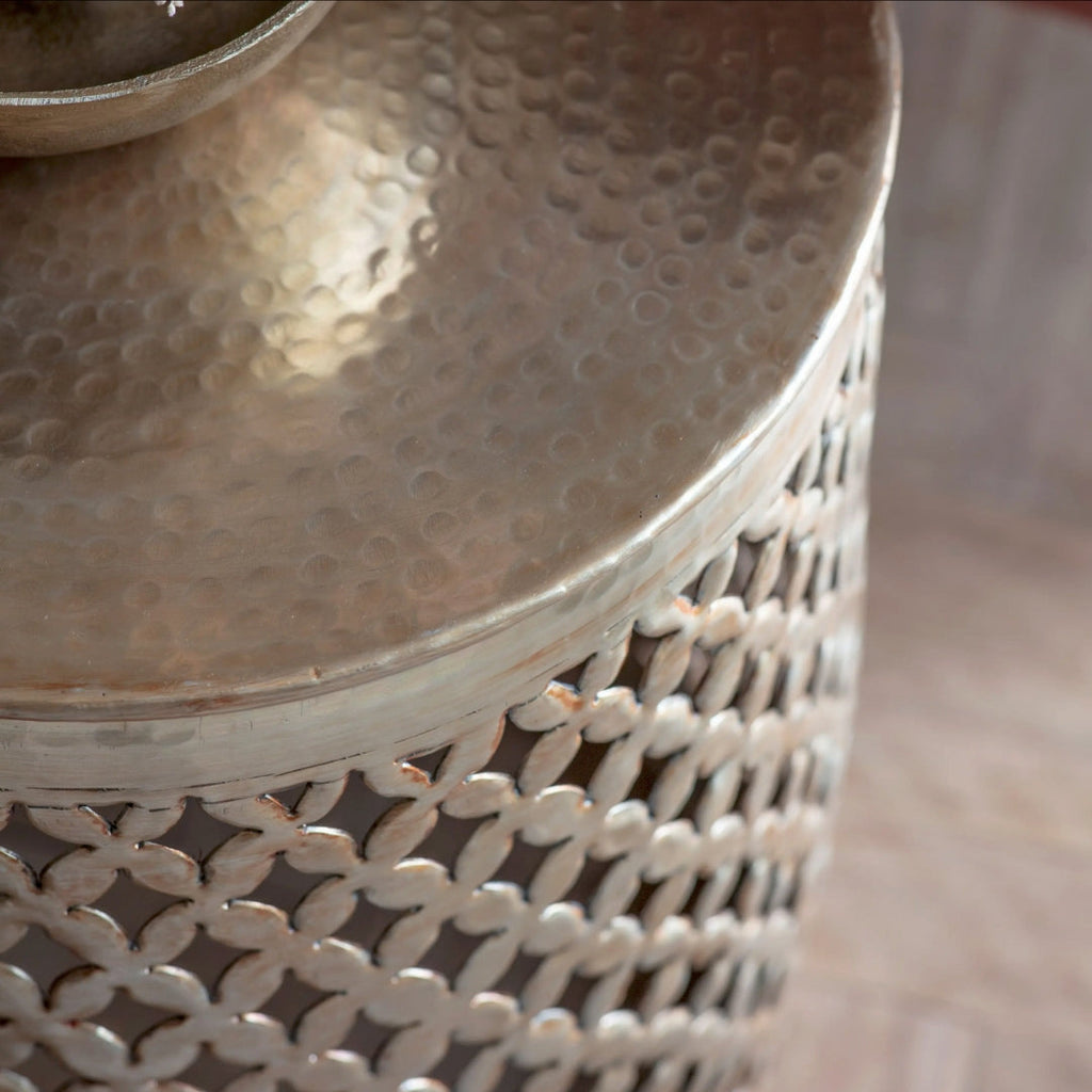 Khalasar Light Gold Round Side Table Gallery Direct