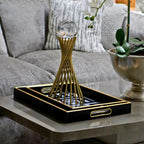 Gold Spiral Crystal Ball Stand Large 29cm Ivan