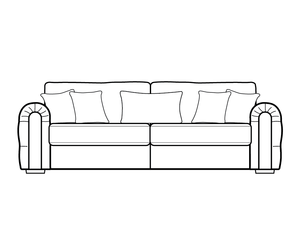 Charles Chesterfield Sofa Range 4 Seater - Home Store Living